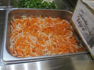 carrots and daikons at Petit Marche Vege in Montreal