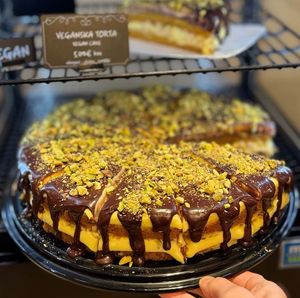 Vegan carot cake (photo is from their instagram profile go check them out at @jamuna.restavracija) at Restavracija Jamuna in Ljubljana