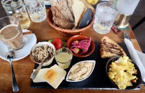 Vegetarian brunch at Cafe Luna in Aalborg