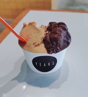 Vegan Gelato (Hong Kong-style Lemon Tea, Hong Kong-style Milk Tea, Dark Chocolate) at Play with Years - 素年 in Kowloon