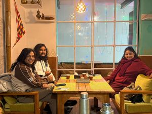 Happy costumers at The Old Vegan Central in Kathmandu