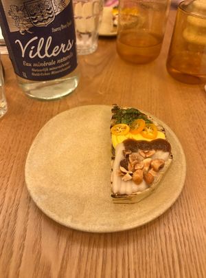 Vegan celeriac with very different flavours  at Aokamo in Lille