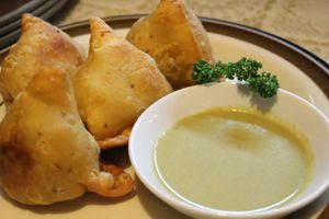 Vegetarian Samosa at Annam Restaurant in Tokyo