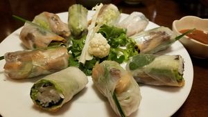 spring rolls at Kay Vegan Bistro in Ho Chi Minh City