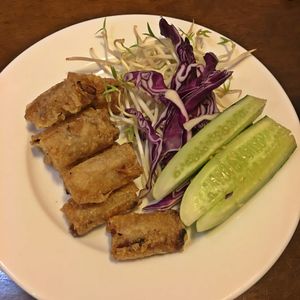 Fried spring rolls at Kay Vegan Bistro in Ho Chi Minh City
