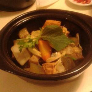 mushroom and tofu at Kay Vegan Bistro in Ho Chi Minh City