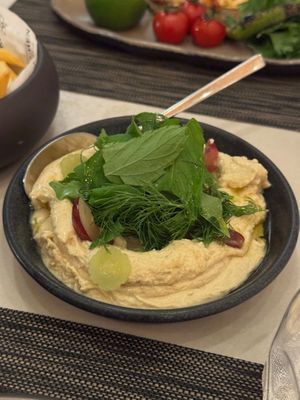 Hummus at D Maris Kitchen in Marmaris