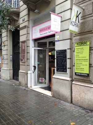 outside  at Daniela Bakery in Barcelona