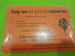 Menu of the day  at El Plato Reberde in Zaragoza