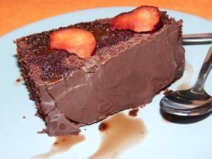 Chocolate cake at El Plato Reberde in Zaragoza