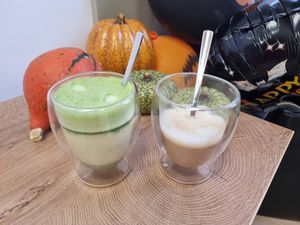 Hot drinks at VegOut Breakfast & Brunch in Budapest