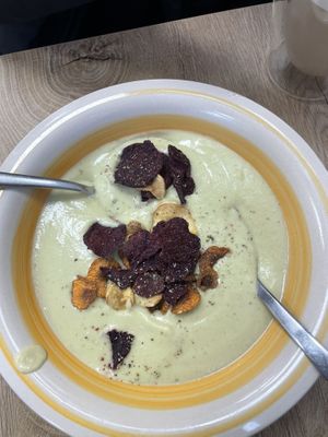 Broccoli cream soup   at VegOut Breakfast & Brunch in Budapest