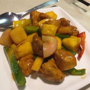 Sweet and Sour Lion Mane Mushroom at Green Veggie - Sheung Wan in Hong Kong Island