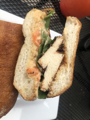 Tofu Bahn Mi at The Vegetable Hunter Cafe and Boutique Brewery in Harrisburg