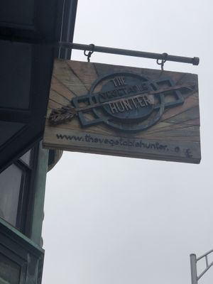 Look carefully so you don’t miss the sign at The Vegetable Hunter Cafe and Boutique Brewery in Harrisburg