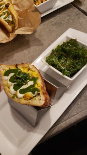 Mac N Cheese Pita at The Vegetable Hunter Cafe and Boutique Brewery in Harrisburg