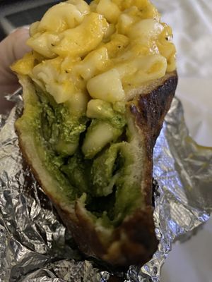 Jammed Mac & Cheese Pita Plate at The Vegetable Hunter Cafe and Boutique Brewery in Harrisburg