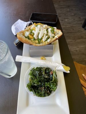 Pesto Mac n cheese sandwich  at The Vegetable Hunter Cafe and Boutique Brewery in Harrisburg