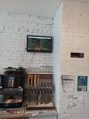 Beer menu at The Vegetable Hunter Cafe and Boutique Brewery in Harrisburg