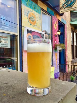 Dandelion and Honeysuckle Grisette. at The Vegetable Hunter Cafe and Boutique Brewery in Harrisburg