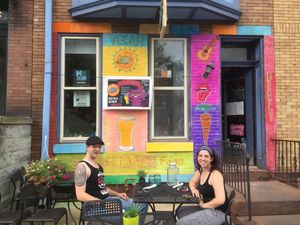 Cool customers! at The Vegetable Hunter Cafe and Boutique Brewery in Harrisburg