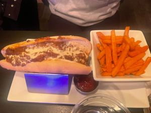 Bbq pulled pork w lentils  at The Vegetable Hunter Cafe and Boutique Brewery in Harrisburg