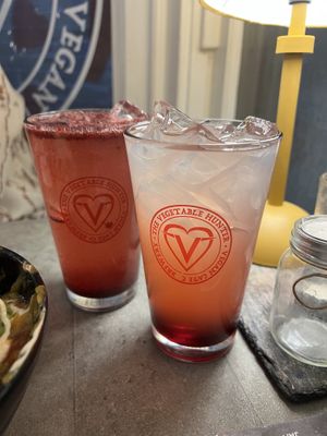 Fresh strawberry seltzer , blackberry lemonade   at The Vegetable Hunter Cafe and Boutique Brewery in Harrisburg