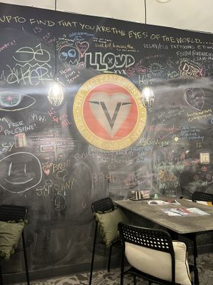 Chalk board   at The Vegetable Hunter Cafe and Boutique Brewery in Harrisburg