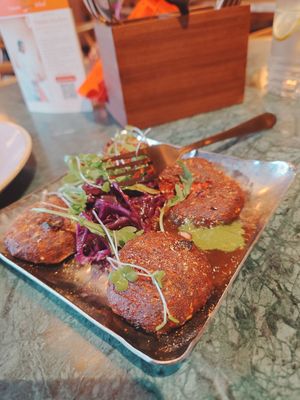 Beetroot kebab at OMNOM Birmingham in Birmingham