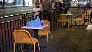 outdoor patio dining next to street at El Borracho - Pike Place Market in Seattle