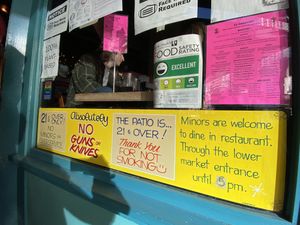 window  at El Borracho - Pike Place Market in Seattle