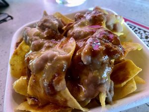 happy hour nachos  at El Borracho - Pike Place Market in Seattle
