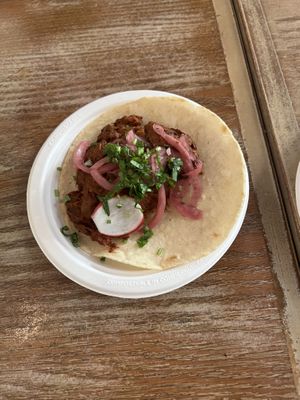 Jackfruit taco  at El Borracho - Pike Place Market in Seattle