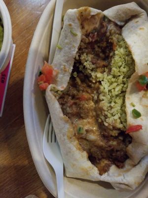 Barbacoa burrito. at El Borracho - Pike Place Market in Seattle