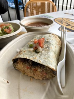 Chipotle Potato Burrito  at El Borracho - Pike Place Market in Seattle