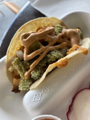 Chipotle potato taco -meh  at El Borracho - Pike Place Market in Seattle