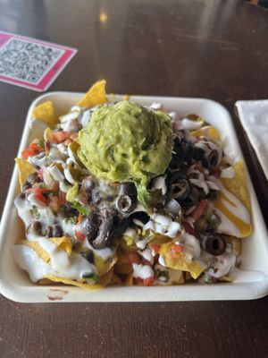 Nachos w/ black beans  at El Borracho - Pike Place Market in Seattle