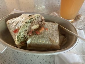 Takin Dusted Shrymp Burrito   at El Borracho - Pike Place Market in Seattle