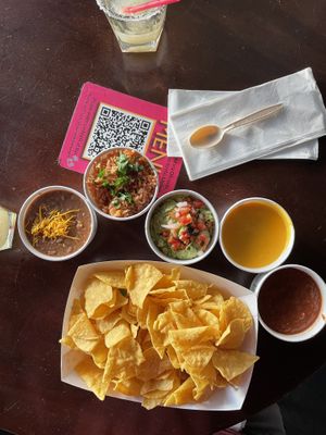 All the sides!! Delicious!   at El Borracho - Pike Place Market in Seattle