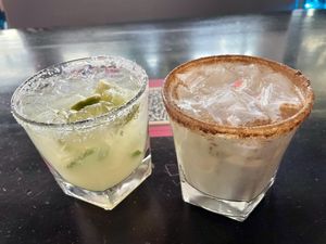 House Margarita and Dirty Horchata   at El Borracho - Pike Place Market in Seattle