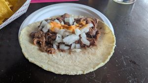Jackfruit taco at El Borracho - Pike Place Market in Seattle