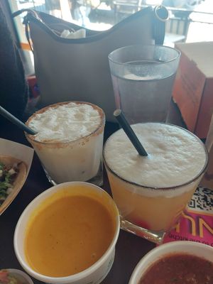 Whiskey sour, dirty horchata at El Borracho - Pike Place Market in Seattle