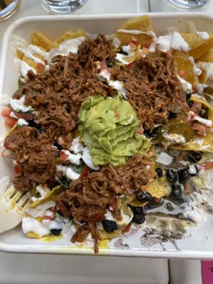 Nachos with barbacoa  at El Borracho - Pike Place Market in Seattle