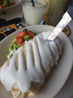 Vegan burrito at El Borracho - Pike Place Market in Seattle