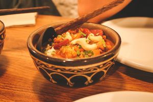 vegetable masala at Moksha in Kaunas