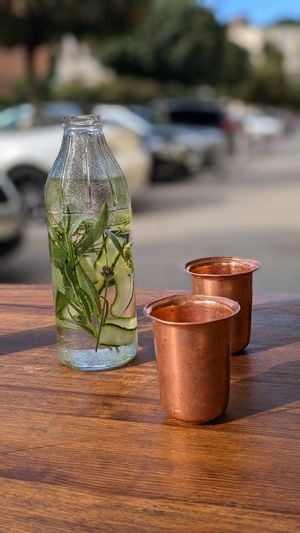 Infused water 🤍 at Moksha in Kaunas