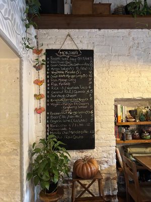 Menu  at Moksha in Kaunas