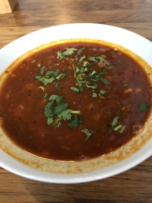 Rassam soup  at Moksha in Kaunas