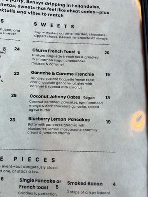 Menu   at Birdies Social Club in West Sacramento