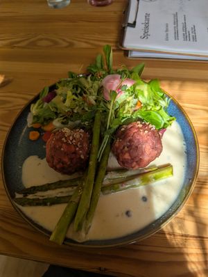 Rote Bete Knödel at Distelschänke in Thüringen